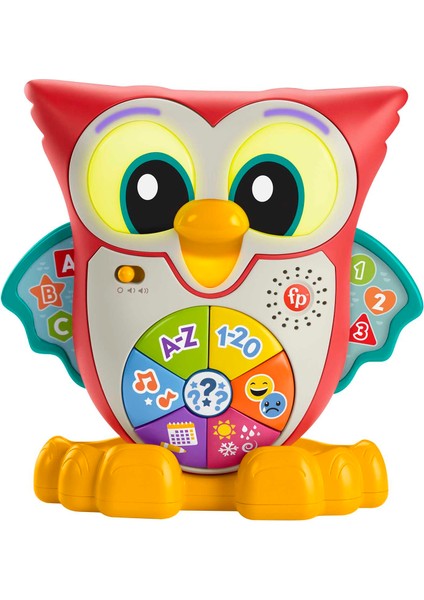 Fisher-Price Linkimals Bilge Baykuş - Türkçe, En Az 18 Aylık Olan Yürüme Çağındaki Çocuklar İçin Işıklı, Hareketli, İnteraktif ve Müzikli Eğitici Oyuncak Hjn61