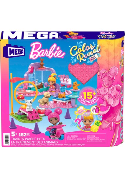 MEGA Barbie Color Reveal Hayvan Dostu, 5 yaş ve üzeri, HHP89
