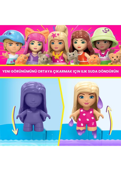 Mega Barbie Color Reveal Rüya Evi Yapı Seti, 5 Mini Bebek ve 6 Hayvanla 25'Ten Fazla Sürpriz İçerir, 5 Yaş ve Üzeri Hhm01