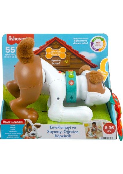 Emeklemeyi Öğreten Kahverengi Köpekçik Eğitici Oyun 0-24 Ay Plastik Malzeme