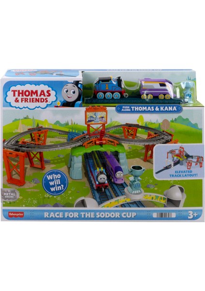 Thomas Ve Arkadaşları Sodor Kupası Yarışı – Thomas Ve Kana Tekerlekli Tren Ve Pist Yarışı Seti, 3 Yaş Ve Üzeri Çocuklar İçin Hfw03