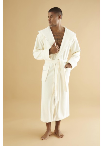 Uzun Kapüşonlu Triga Bambu Cotton Bayan Bornoz indirimleri