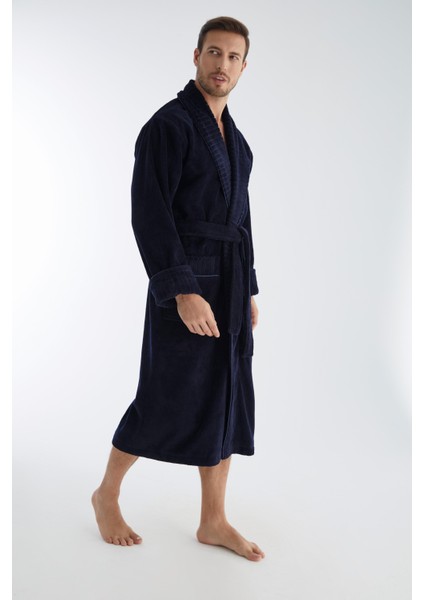 Yaka Fitilli Bambu Cotton Erkek Bornozu modelleri