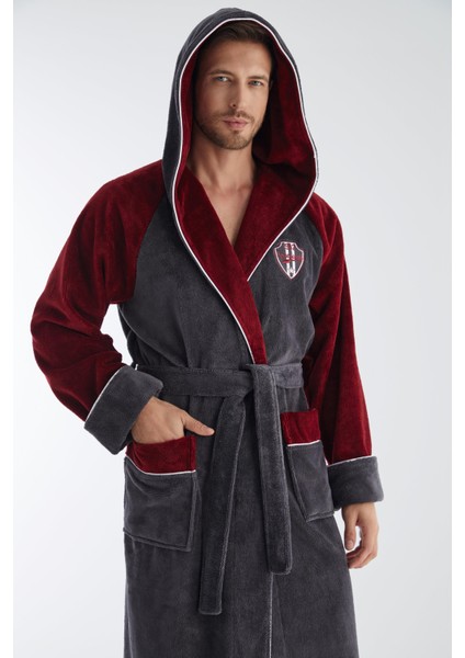 Speedway Nakış Triga Bukle Bambu Cotton Erkek Bornoz