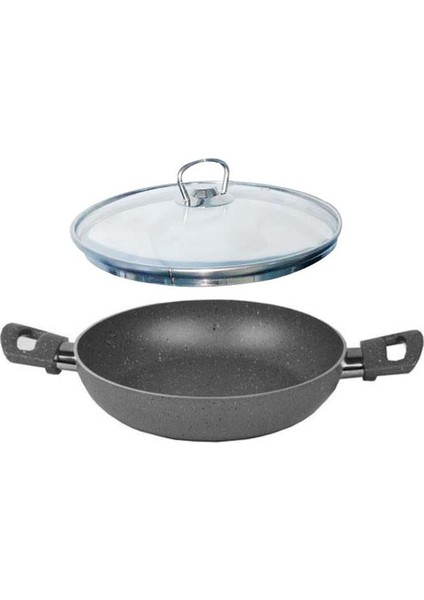 Granit Sahan 22 cm Cam Kapaklı