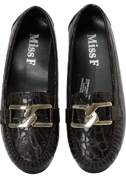 Miss F DW23003 3pr Kahverengi Kadın Loafer