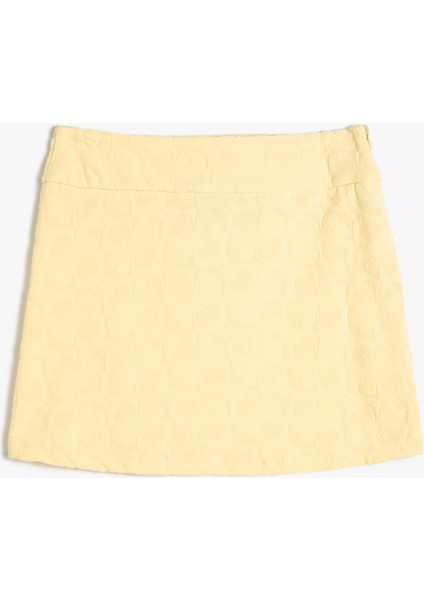 Mini Etek Çiçek Dokulu Yırtmaç Detaylı fiyatları