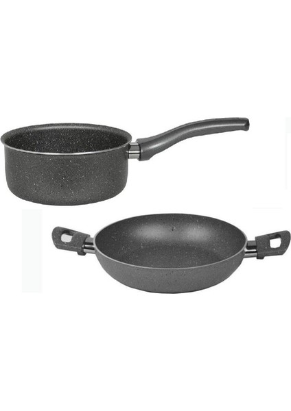 20 cm Granit Sahan ve 16 cm Kaçerola Sos Tavası
