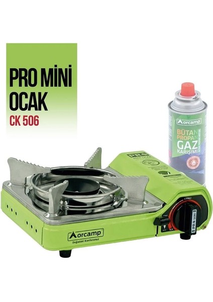 Tekli Çantalı Mini Portatif Ocak Yeşil CK-506