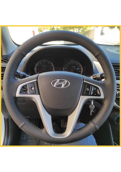 Hyundai Accent Blue Uyumlu Araca Özel Deri Direksiyon Kılıfı