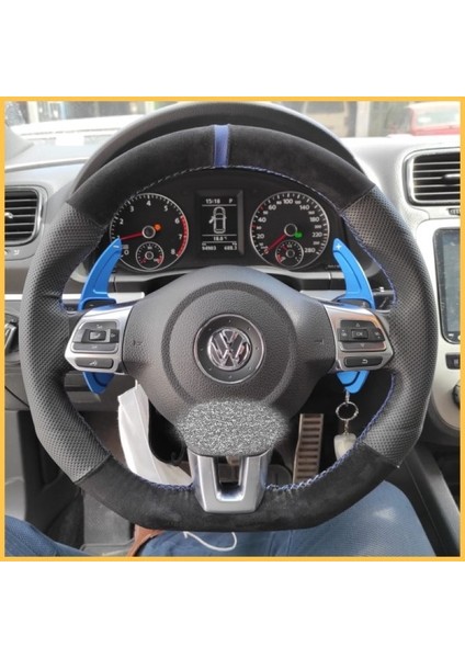 Volkswagen Scirocco Alcantara Noktalı Mavi Yüzüklü (Tam Kılıf Değildir)
