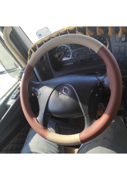 Mercedes Axor 1840 Direksiyon Kılıfı (Kahverengi Krem) fiyatları