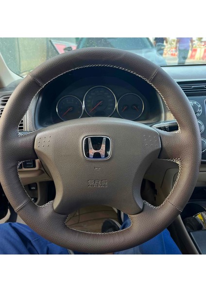 Honda Vtec2 Araca Özel Direksiyon Kılıfı (Kahverengi)