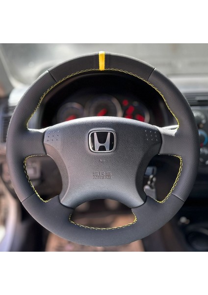 Honda Vtec 2 Araca Özel Direksiyon Kılıfı ( Nubuk Noktalı Yüzüklü)