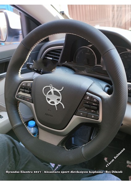 Hyundai Elantra 2016-2019 Araca Deri Direksiyon Kılıfı