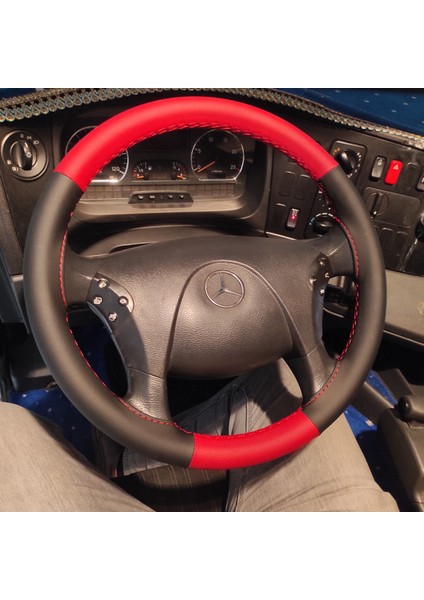 Mercedes Axor 1840 Direksiyon Kılıfı (Kırmızı Siyah) modelleri