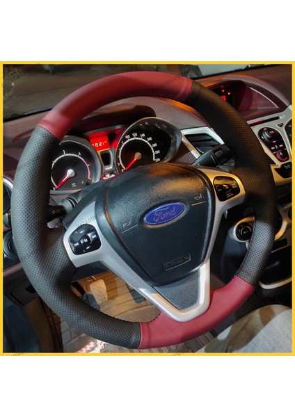 Ford Fiesta Titanyum Kasa Araca Özel Direksiyon Kılıfı (Vişne Çürüğü Noktalı) modelleri