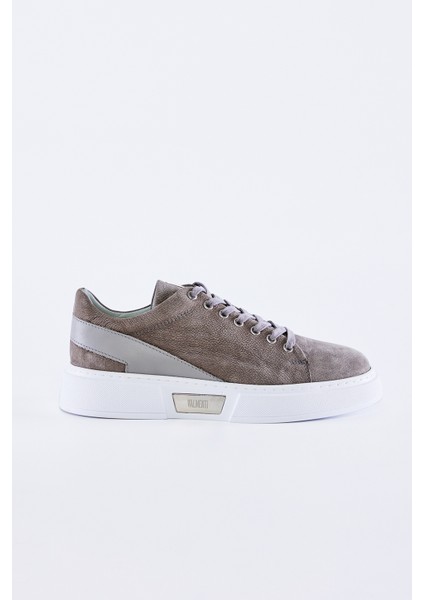 Livio Erkek Gri Nubuk Hakiki Deri Sneakers & Spor Ayakkabı 352 18004 Erk Ayk Y23