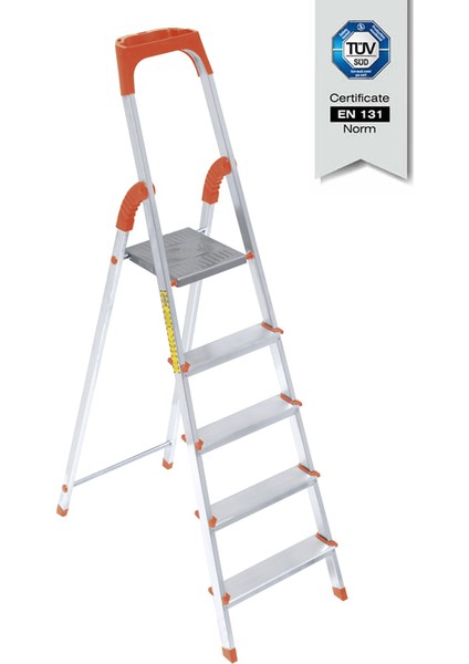 Paslanmaz Alüminyum Merdiven Plastik Korumalı 4+1 5 Basamaklı fiyatları