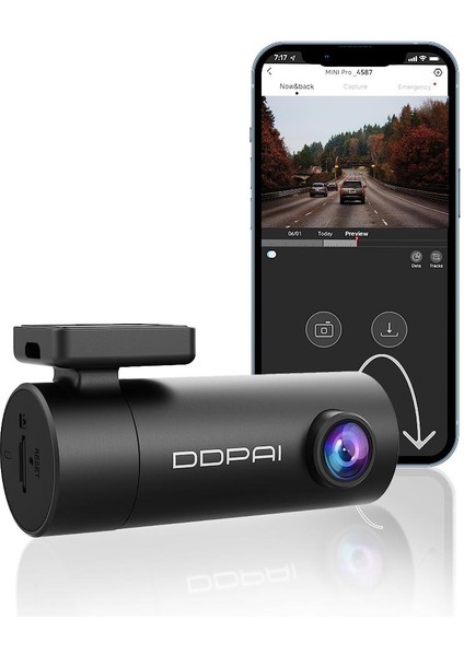 Ddpaı Mını Pro 1296P UHD 330 Derece Görüş 24 Saat Park Modu Akıllı Araç Kamerası