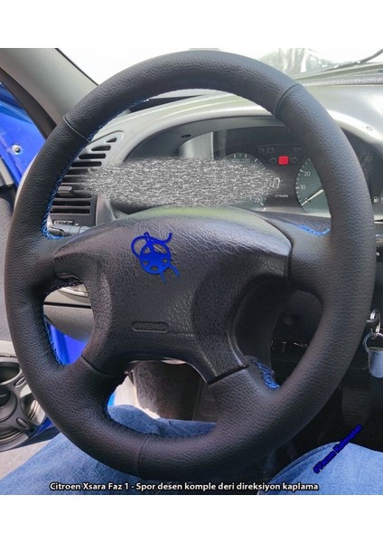 Citroen x Sara Araca Özel Deri Direksiyon Kılıfı (Düz)