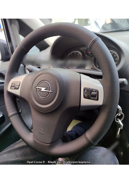 Opel Corsa D Araca Özel Direksiyon Kılıfı (Mat Model)