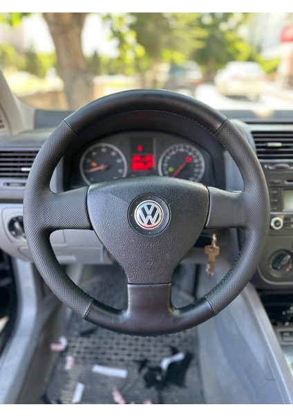 Volkswagen Golf 5 Tuşsuz Araca Özel Direksiyon Kılıfı (Nokta Soft Bentley Siyah Dikişli) modelleri