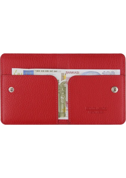Diga Çıtçıtlı Kartlık Gerçek Deri 8 Kartlık Bölmeli Kartvizit Para Bölmeli Kadın Erkek Cüzdan 10X8.5X1.5 cm Kırmızı çıtçıtlı Gerçek Deri Taba Kartlık fiyatları