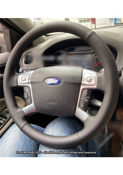 Ford Mondeo 2011 Araca Uyumlu Direksiyon Kılıfı (Düz Model)