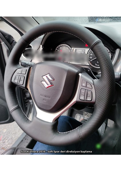 Suzuki Vitara 2016 Uyumlu Direksiyon Kılıfı (Soft Nokta)