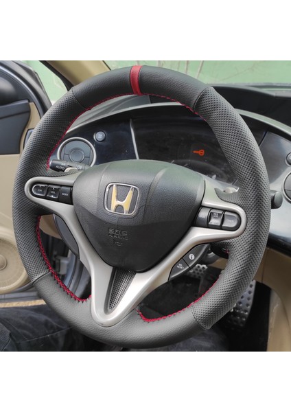 Honda Civic Fd6 Araca Özel Direksiyon Kılıfı (Noktalı Düz Kırmızı Yüzüklü) fiyatları