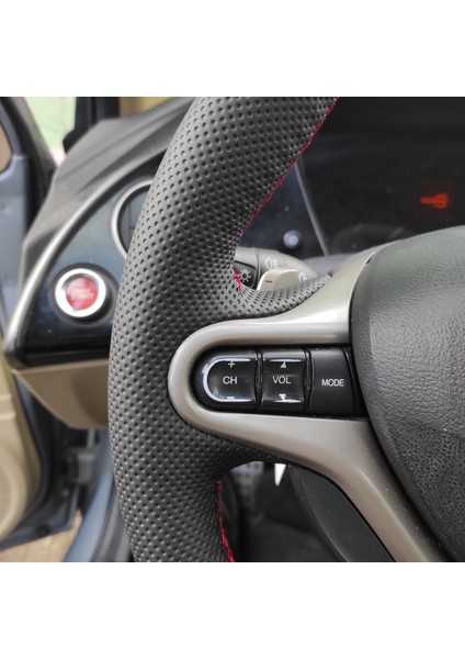 Honda Civic Fd6 Araca Özel Direksiyon Kılıfı (Noktalı Düz Kırmızı Yüzüklü) indirimleri
