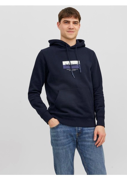 Kapüşonlu Yazı Baskılı Erkek Sweatshirt 12242197