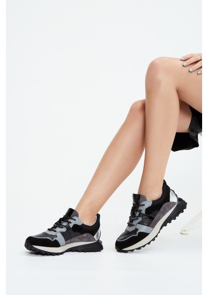 Indiana Kadın Siyah Multi Hakiki Deri Spor Ayakkabı 383 Z-14 Bn Ayk Y23 modelleri