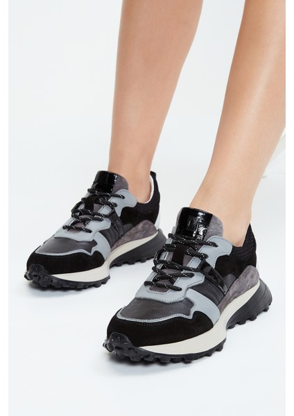 Indiana Kadın Siyah Multi Hakiki Deri Spor Ayakkabı 383 Z-14 Bn Ayk Y23 fırsatları