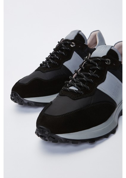 Agatho Erkek Siyahgri Deri Sneakers & Spor Ayakkabı 383 5630 Erk Ayk Y23 fırsatları