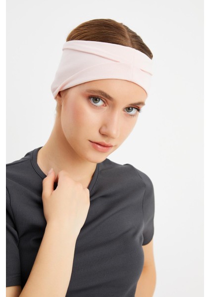 Pudra Kadın Çift Taraflı Kullanım Alternatifli, Pamuklu Penye, Kaymaz, Hafif, Spor Saç Bandı Bandana fırsatları
