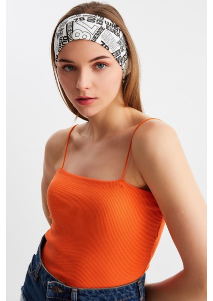 Beyaz Kadın Pamuklu Penye, Kaymaz, Terletmez, Ultra Hafif, Spor Saç Bandı Bandana fırsatları