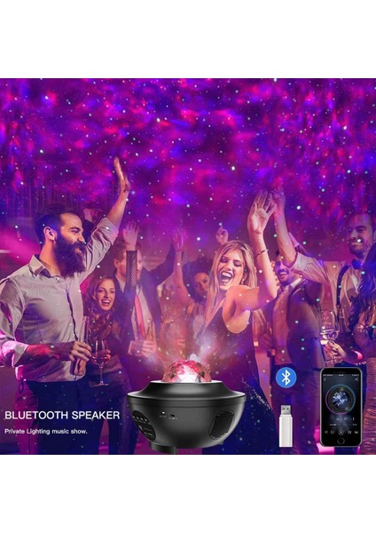 Galaksi Gökyüzü Projektör Hoparlör Gece Lambası fırsatları