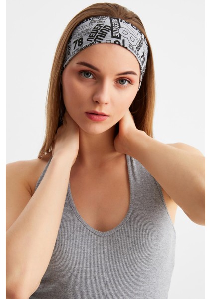 Gri Kadın Pamuklu Penye, Kaymaz, Terletmez, Ultra Hafif, Spor Saç Bandı Bandana modelleri