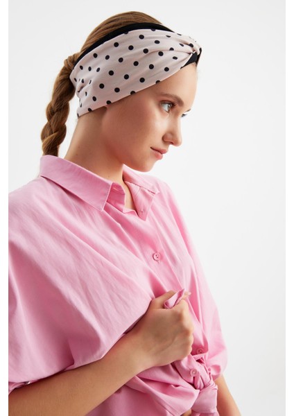 Pudra-Siyah Kadın Trend Style Pamuklu Penye, Kaymaz, Yumuşak, Esnek, Saç Bandı Bandana modelleri