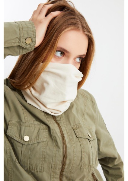 Bej Kadın 4 Fonksiyonlu Koruyucu, Pamuklu, Esnek, Terletmez, Bandana, Boyunluk, Buff, Maske modelleri