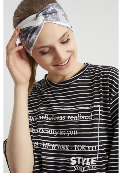 Batik Beyaz, Butik Tasarım Kadın Bandana Saç Bandı, Ekstra Yumuşak, Esnek, Doğal, Pamuklu Penye modelleri