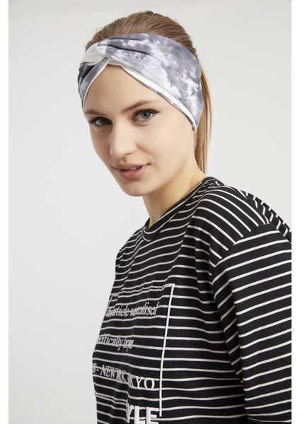 Batik Beyaz, Butik Tasarım Kadın Bandana Saç Bandı, Ekstra Yumuşak, Esnek, Doğal, Pamuklu Penye fırsatları