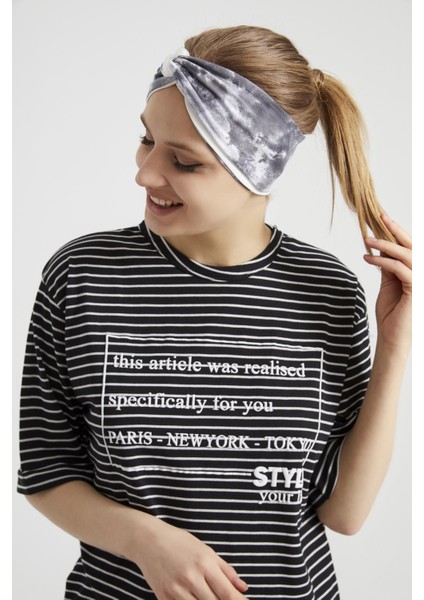 Batik Beyaz, Butik Tasarım Kadın Bandana Saç Bandı, Ekstra Yumuşak, Esnek, Doğal, Pamuklu Penye indirimleri