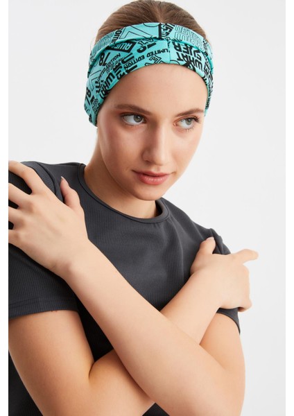 Turquaz Kadın Çift Taraflı Kullanım Alternatifli, Pamuklu Penye, Kaymaz, Hafif, Spor Saç Bandı Bandana fırsatları