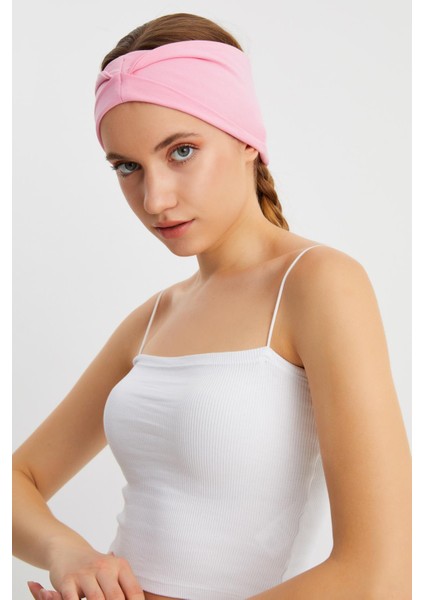 Pembe Kadın Çift Taraflı Kullanım Alternatifli, Pamuklu Penye, Kaymaz, Hafif, Spor Saç Bandı Bandana fırsatları