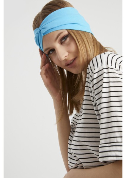 Okyanus Mavi, Butik Tasarım Kadın Bandana Saç Bandı, Ekstra Yumuşak, Esnek, Doğal, Pamuklu Penye modelleri