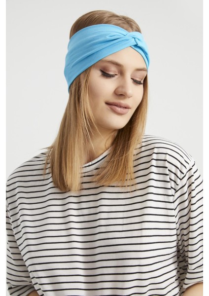 Okyanus Mavi, Butik Tasarım Kadın Bandana Saç Bandı, Ekstra Yumuşak, Esnek, Doğal, Pamuklu Penye fırsatları