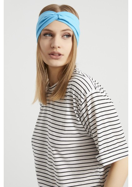 Okyanus Mavi, Butik Tasarım Kadın Bandana Saç Bandı, Ekstra Yumuşak, Esnek, Doğal, Pamuklu Penye indirimleri